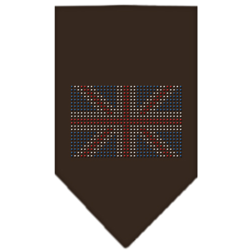 British Flag Rhinestone Bandana Cocoa Large